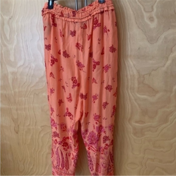 Anthropology Floral Peach Pants size S - Picture 2 of 4